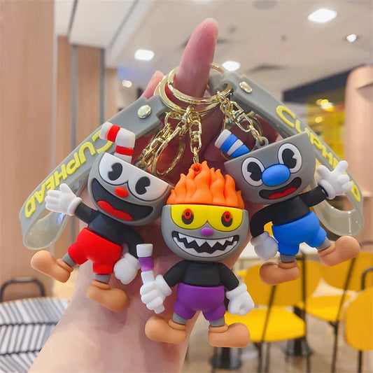 Chaveiros de Silicone Coleção CupHead Xicrinho e Caneco