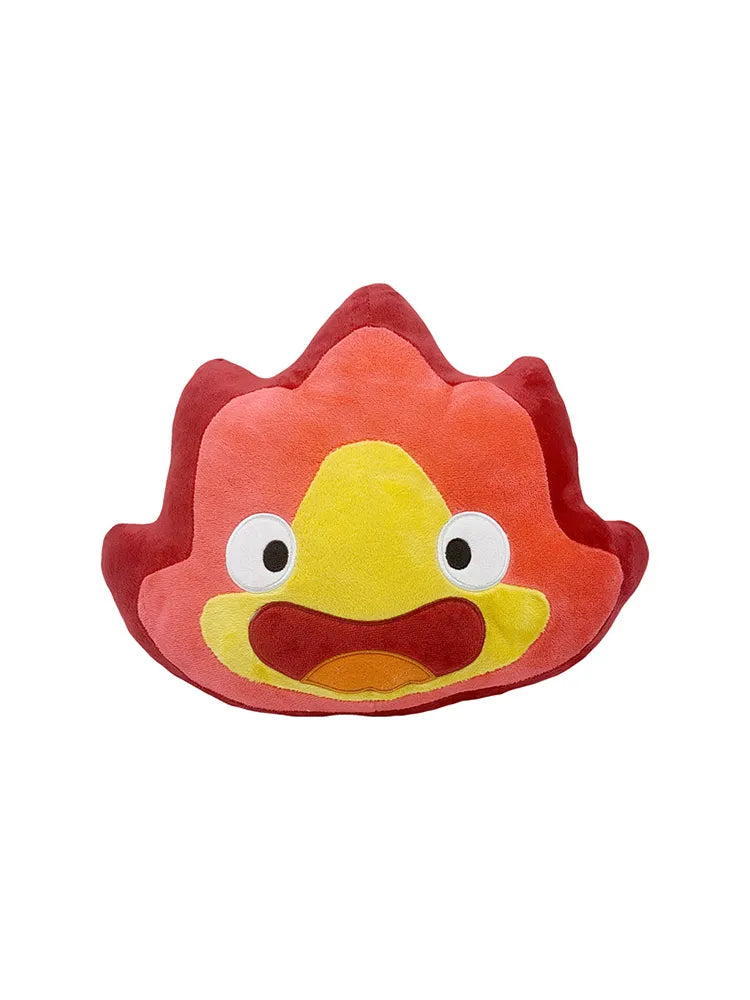 Almofada Pelúcia Calcifer Fundo Branco Castelo Animado Studio Ghibli - Pelucitos